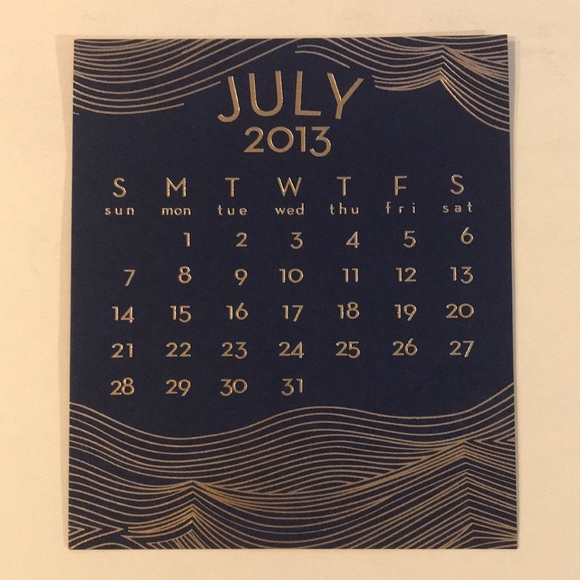 Paper Source 2013 Gold Foil Calendar - Picture 8 of 14